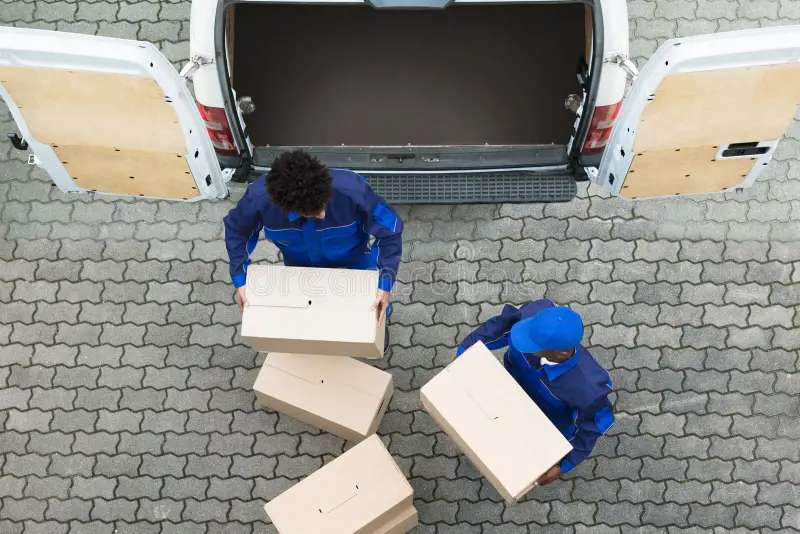 Delivery Truck Unloading