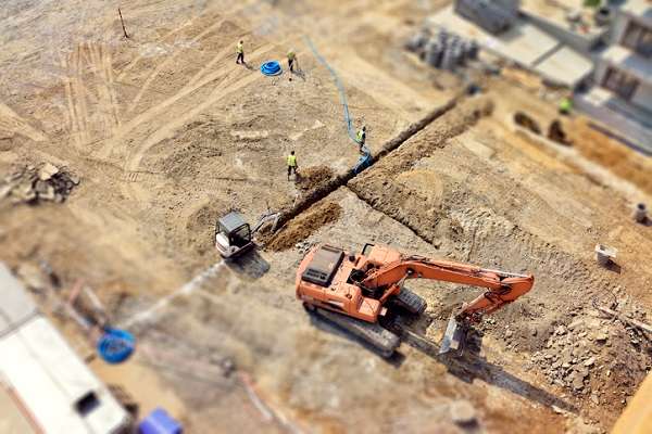 Construction site preparation works
